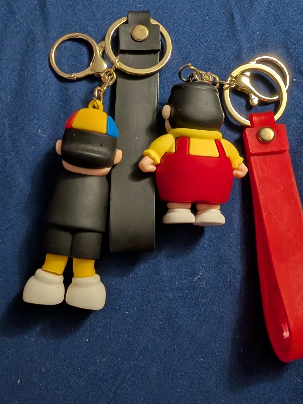 2 El Chavo Del Ocho Keychain Toy - Black & Red Character Keyring